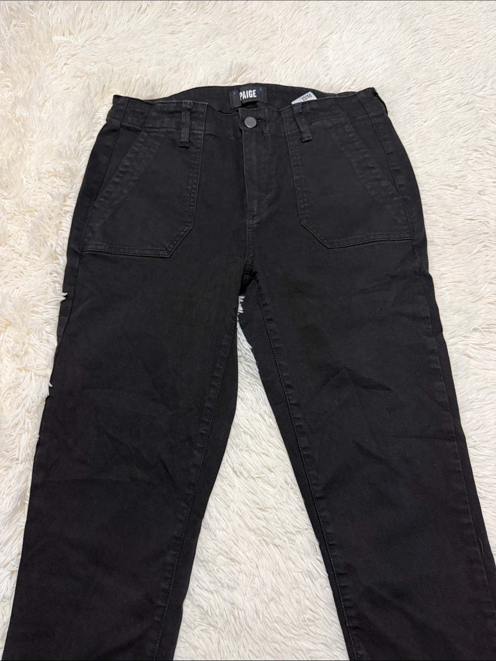 PAIGE Women's Black Mayslie Jean Jogger - Picture 3 of 7